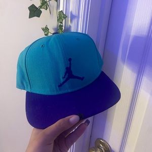 Blue and purple Jordan hat